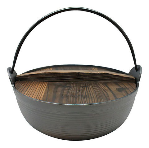 Olla Wayu Hierro Fundido Tapa De Madera 25cm Asado Cocina