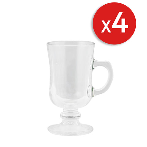Set 4 Tazas De Vidrio Para Café Mini Capuccino Té 120ml
