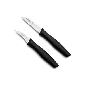 Set De 2 Cuchillos Mondadores Negro Arcos Cocina Premium + Grabado Personalizado