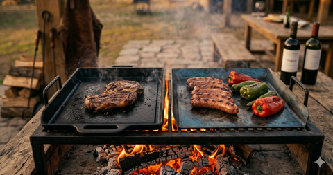 Plancha para cocinar 2026 - cómo elegir la ideal en Chile (hierro fundido vs acero al carbón) - Casa y Quincho