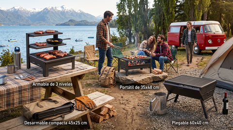 Parrilla portátil para camping: cuál llevar y qué mirar