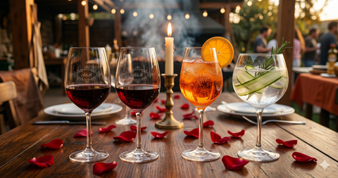 Copas grabadas personalizadas para boda, aniversario y brindis - vino, gin, Aperol, Ramazzotti - Casa y Quincho Chile