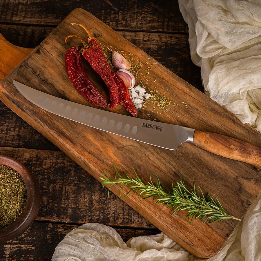Cuchillo Carnicero Curvo Pro Kangkawe con grabado laser