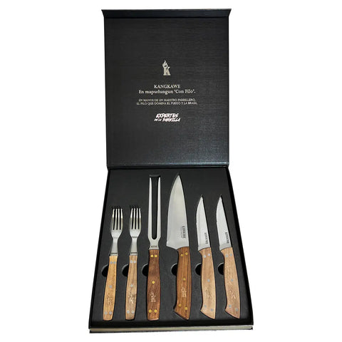 Set Parrillero Kangkawe 6 Piezas Edición Limitada Black + Grabado