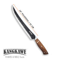 Cuchillo 10" Carnicero Curvo Martillado Kangkawe + Grabado Láser