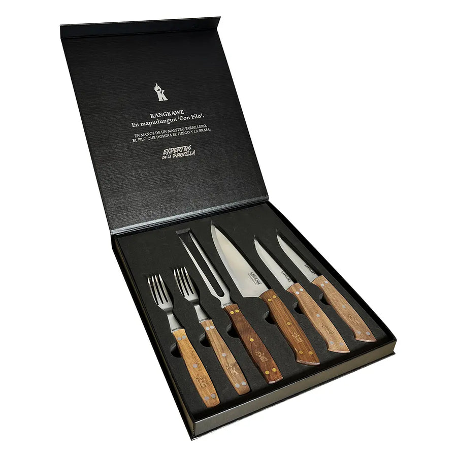 Set Parrillero Kangkawe 6 Piezas Edición Limitada Black + Grabado