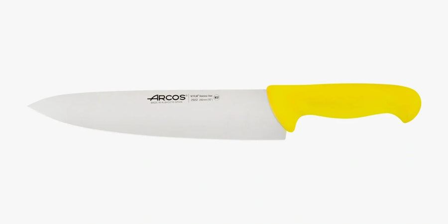 Cuchillo Carnicero Arcos 25cm Amarillo Serie 2900 + Grabado Personalizado