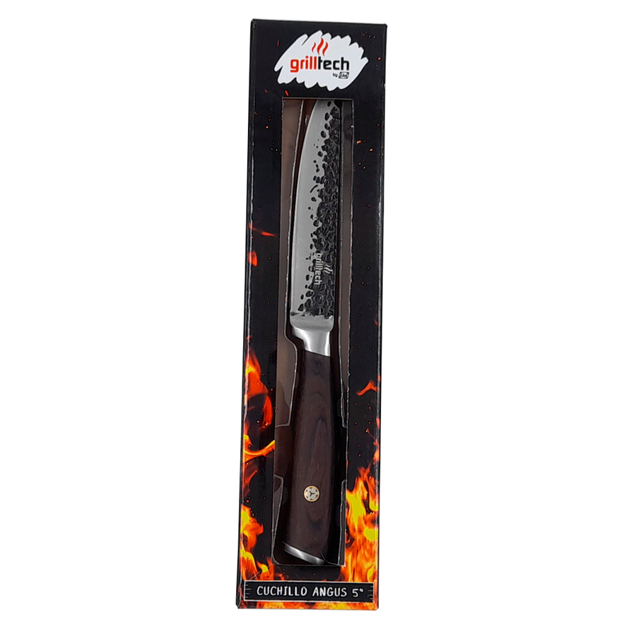 Cuchillo Amartillado Angus 5 Grilltech Acero Inoxidable + Grabado Personalizado
