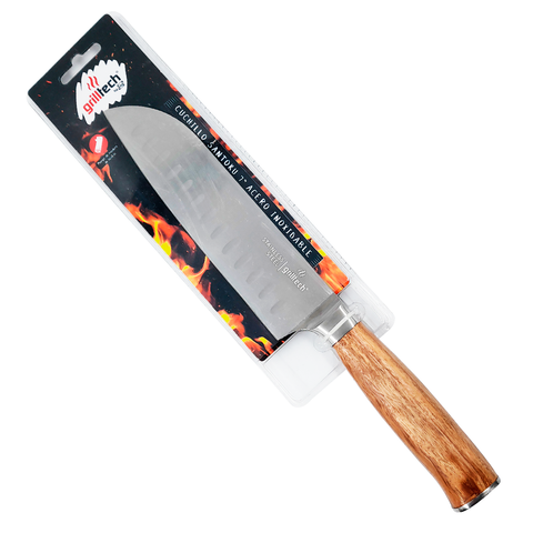 Cuchillo Santoku Grilltech Acero Inoxidable + Grabado Personalizado