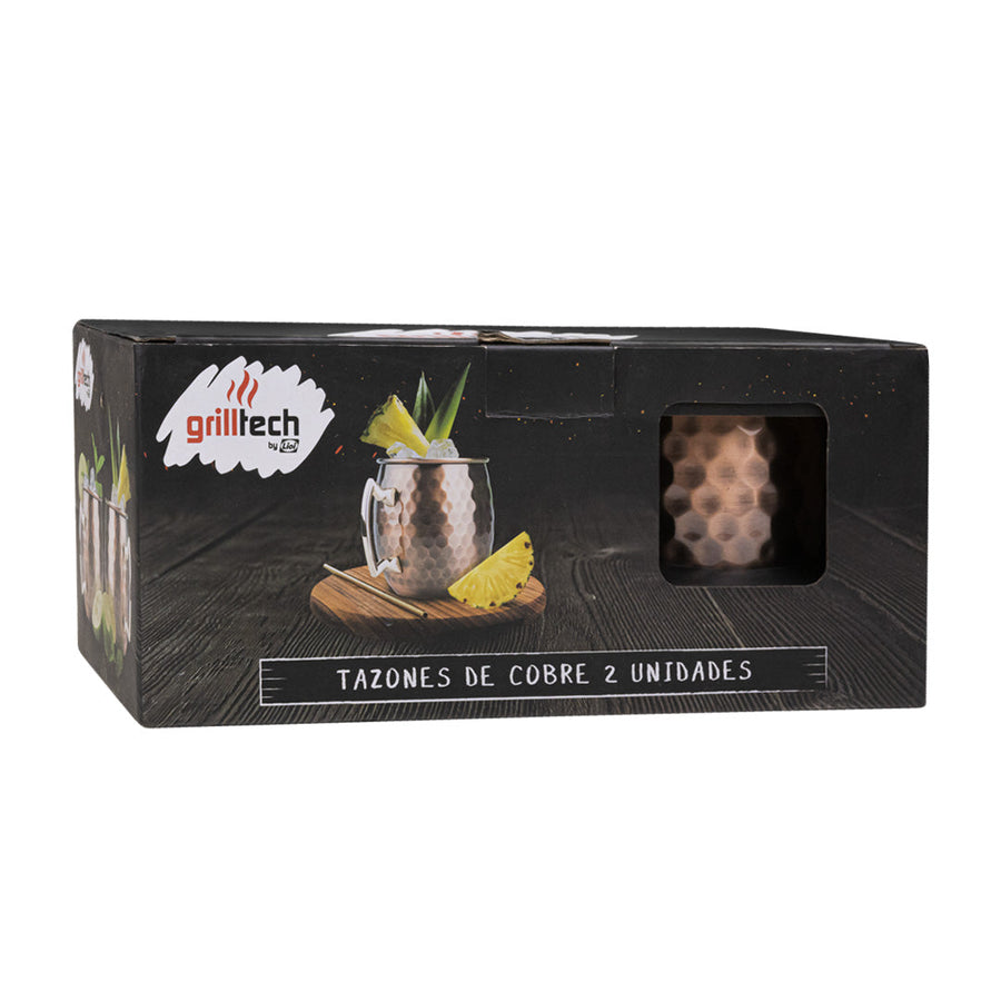 Set 2 Mugs de Cobre Grilltech Moscow Mule 600ml