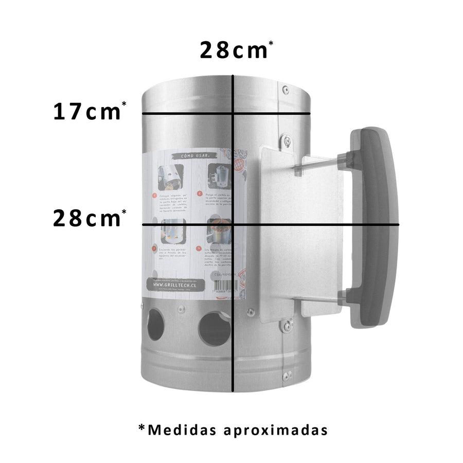 Chimenea Iniciador de Fuego Grilltech para Carbón Asado