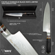 Cuchillo Acero Damasco Black Wayu + Grabado Láser