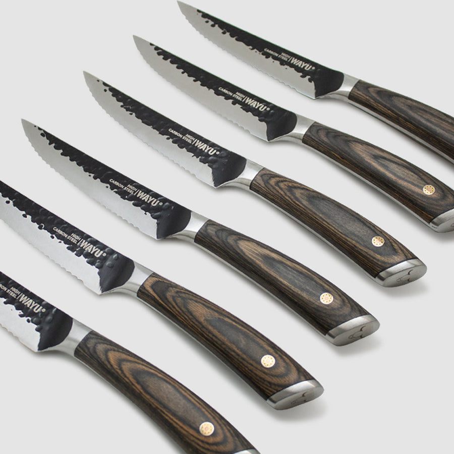 Set 6 Cuchillos para Carne Wayu Steak Hammer