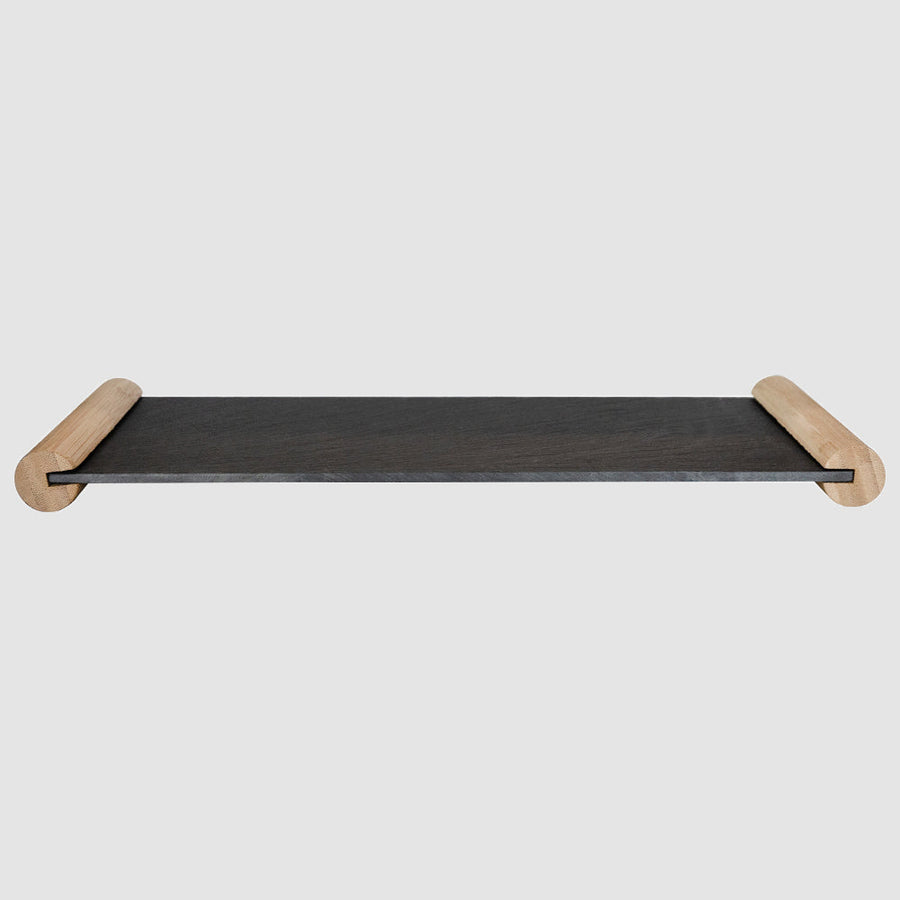 Tabla Piedra Pizarra Wayu 40cm Liso Negro