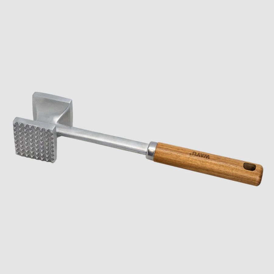 Martillo Ablandador de Carne Wayu Plateado
