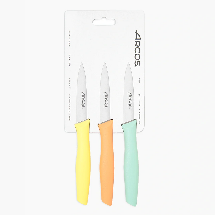 Set 3 Cuchillos Mondadores Arcos Acero Inoxidable