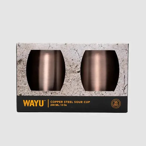 Set 2 Vasos Aperitivo Copper Line Wayu Cobre