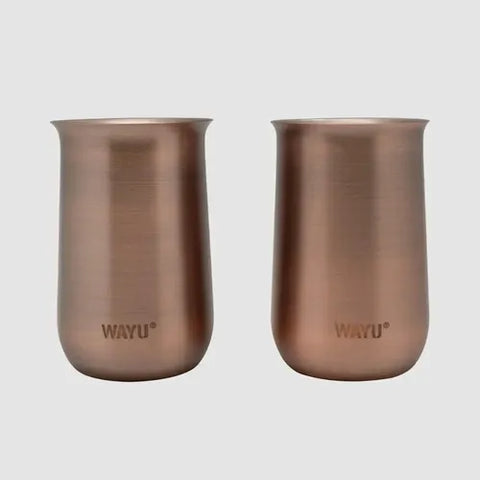 Set 2 Vasos Aperitivo Copper Line Wayu Cobre