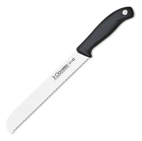 Cuchillo Panero Evo 20cm 3 Claveles 1358 Negro + Grabado Personalizado