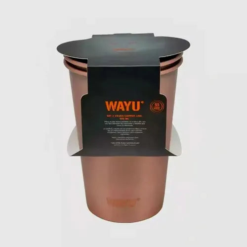 Set 2 Vasos 500ml Copper Line Wayu Cobre