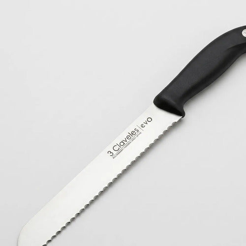 Cuchillo Panero Evo 20cm 3 Claveles 1358 Negro + Grabado Personalizado