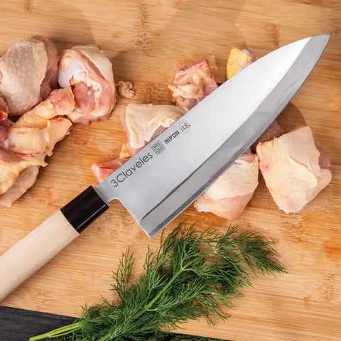 Cuchillo 3 Claveles Nipon Deba 21cm Japones Pescado + Grabado Personalizado