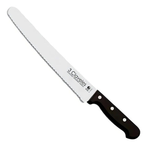 Cuchillo Panero 25cm 3 Claveles Acero Inoxidable + Grabado Personalizado