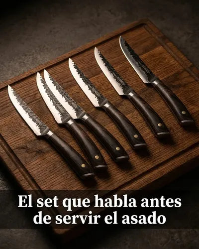 Set 6 Cuchillos para Carne Wayu Steak Hammer