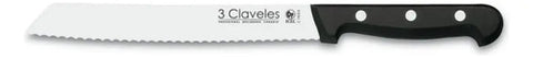Cuchillo Panero 20cm 3 Claveles Sierra Reposteria + Grabado Personalizado