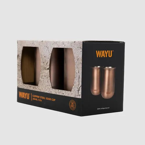 Set 2 Vasos Aperitivo Copper Line Wayu Cobre