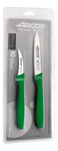 Set Cuchillos Mondadores Arcos Nova Verde + Grabado
