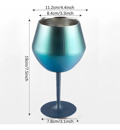 Copa Taca Brasil 400ml Celeste Doble Pared