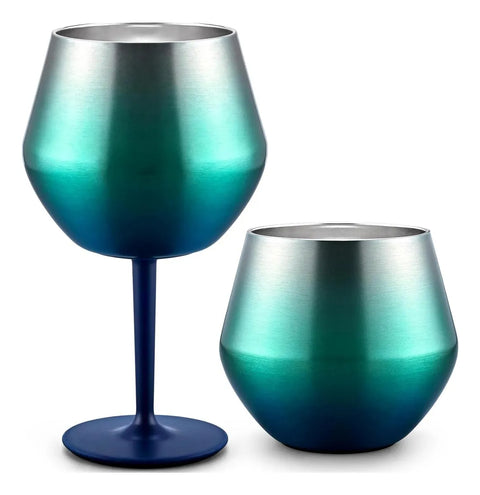 Copa Taca Brasil 400ml Celeste Doble Pared