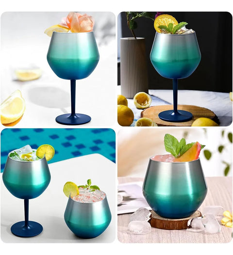Copa Taca Brasil 400ml Celeste Doble Pared