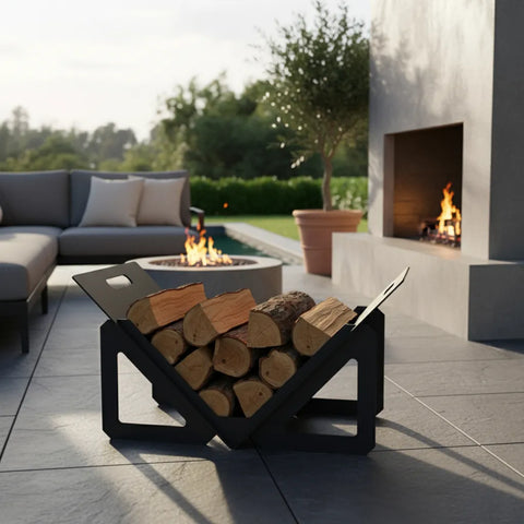 Leñero 60x40 Acero al Carbón Quincho