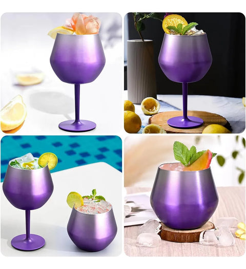 Copa Taca Brasil 400ml Rosa Doble Pared