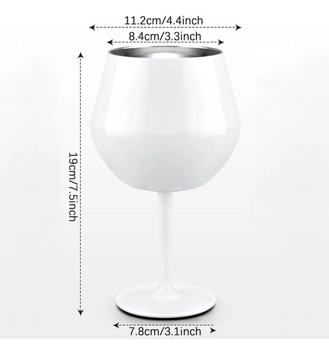 Copa Taca Brasil 400ml Blanca Doble Pared
