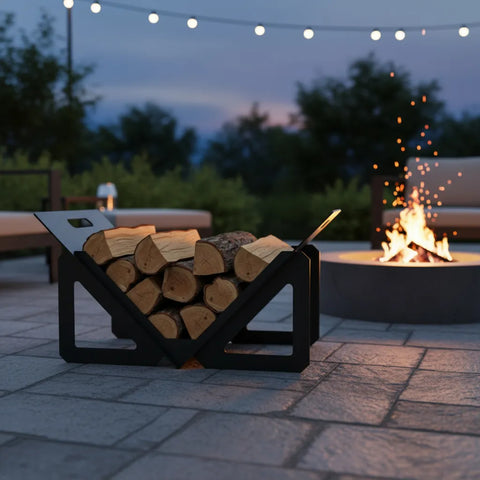 Leñero 60x40 Acero al Carbón Quincho