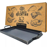 Plancha Churrasquera Argentina Acero al Carbón 2 Quemadores