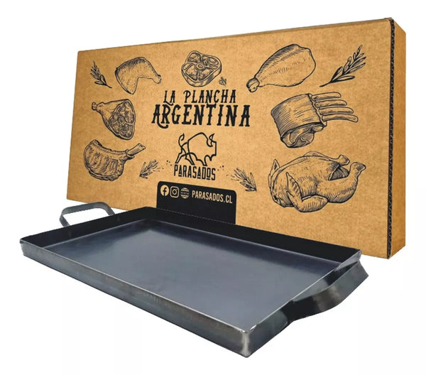Plancha Churrasquera Argentina Acero al Carbón 2 Quemadores