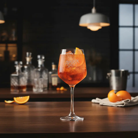 Copa Aperol Pack X6 Unidades Grabada 510ml