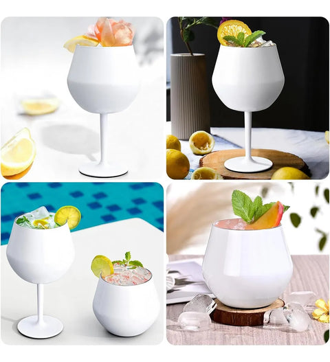Copa Taca Brasil 400ml Blanca Doble Pared