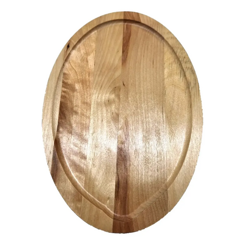Sartén Ovalado Hierro Fundido Con Base Madera