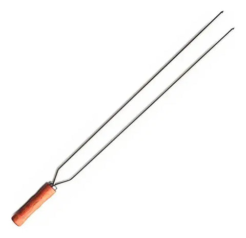 Pincho Anticucho Doble Acero Inoxidable 75cm Tramontina Asado