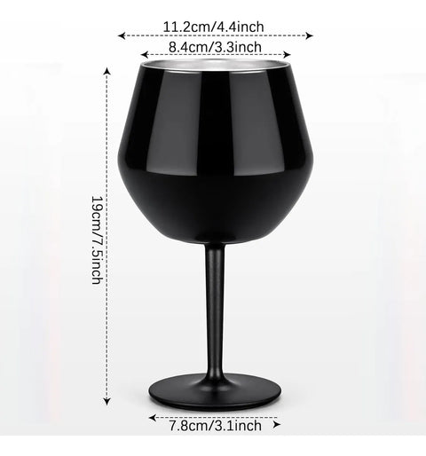Copa Taca Brasil 400ml Negra Doble Pared