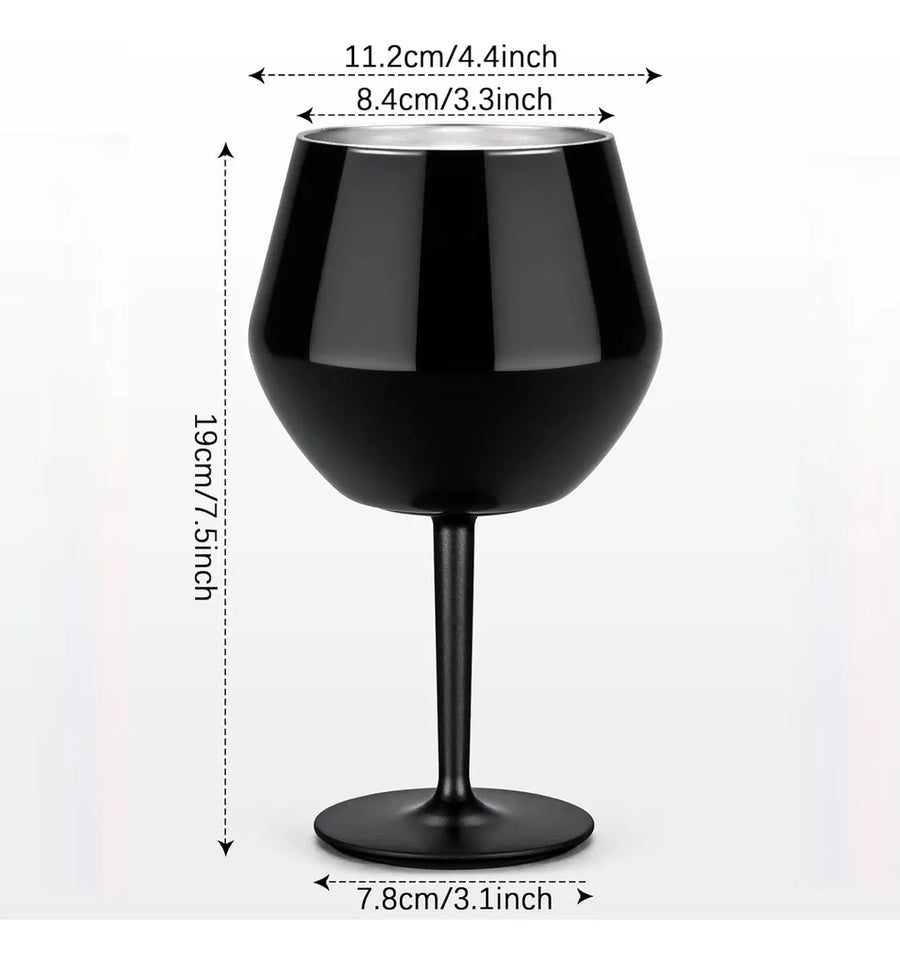 Copa Taca Brasil 400ml Negra Doble Pared