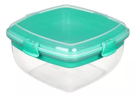 Contenedor De Alimentos 1.63l Sistema Ensalda + Sandwich