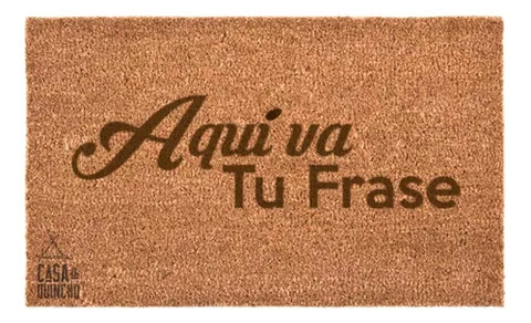 Limpiapiés Choapino Frase Personalizada 45x75 Fibra Coco