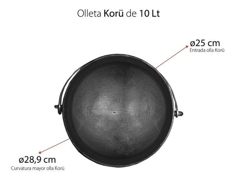 Olleta De Fierro Fundido  8 Litros #3 Casa Y Quincho