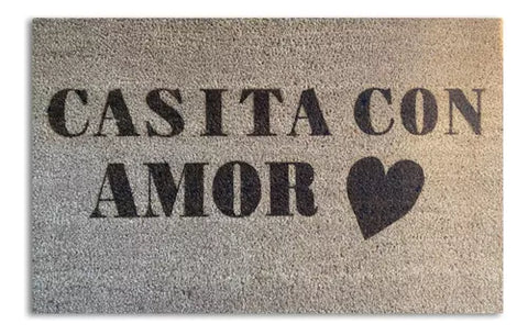 Limpiapiés Choapino Frase Personalizada 45x75 Fibra Coco